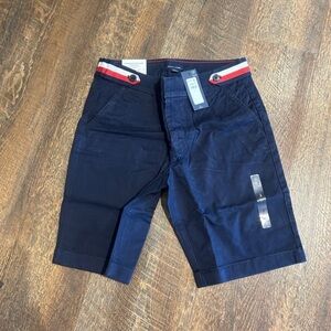 Navy Shorts with Red and White Stripe 2